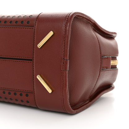 Loewe Calfskin Perforated Amazona 28 Berry 9 of 11
