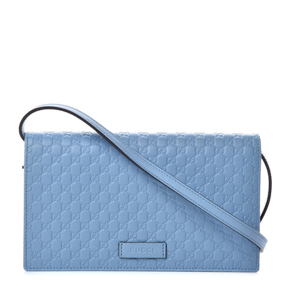 Gucci Microguccissima Crossbody Wallet Mineral Blue 1 of 8