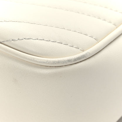 Gucci Calfskin Matelasse Small GG Marmont Chain Shoulder Bag White 11 of 11