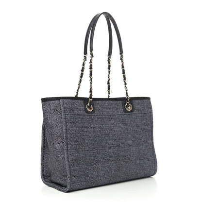 Chanel Lurex Boucle Small Deauville Tote Black 2 of 4