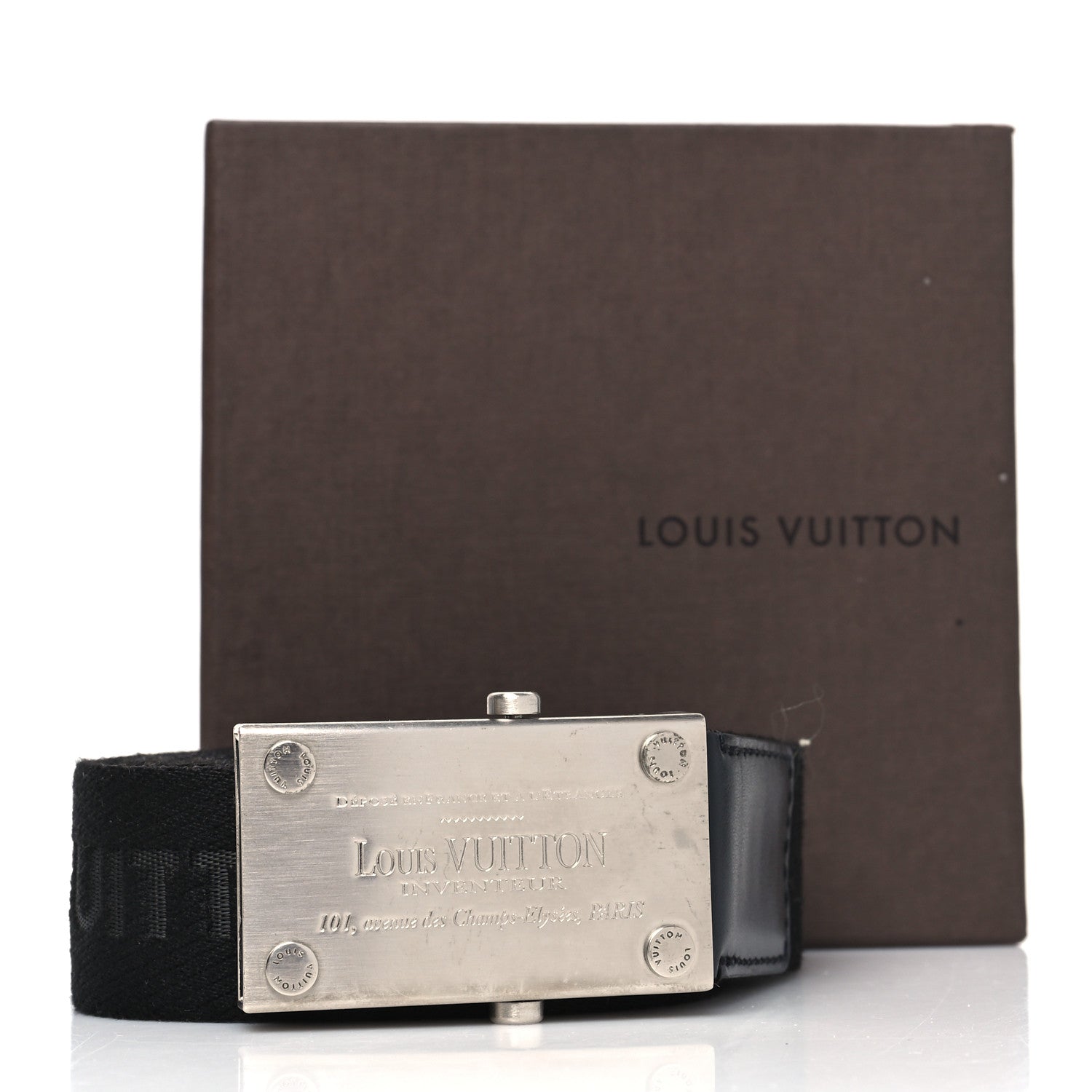 Louis Vuitton Bengale Inventeur Belt 90 36 Black 6 of 6