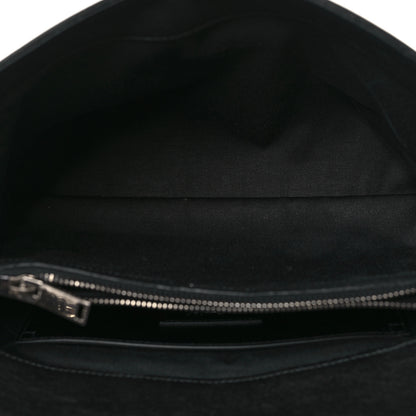 Saint Laurent Sheepskin Medium West Hollywood Monogram Fold-Over Bag Black 5 of 9