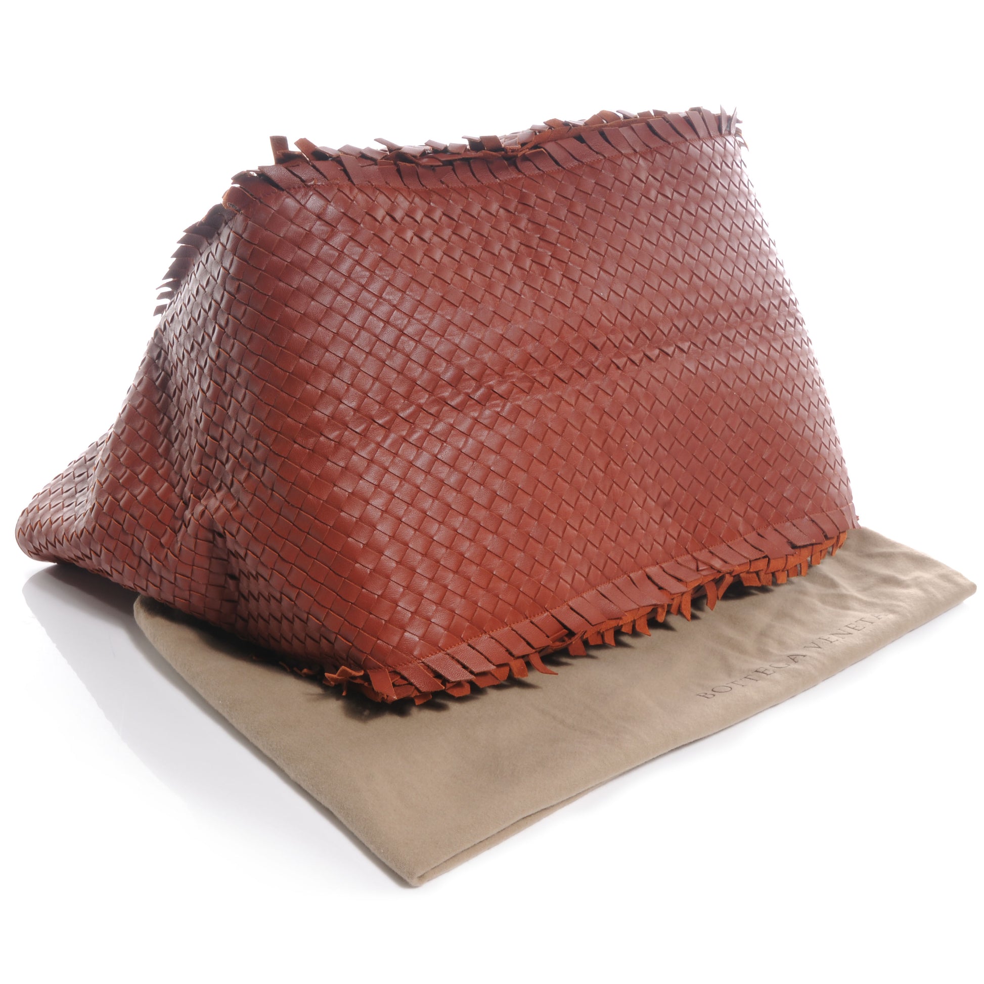 Bottega Veneta Nappa Intrecciato Large Fringe Tote Rust 4 of 8