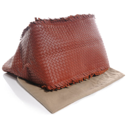 Bottega Veneta Nappa Intrecciato Large Fringe Tote Rust 4 of 8