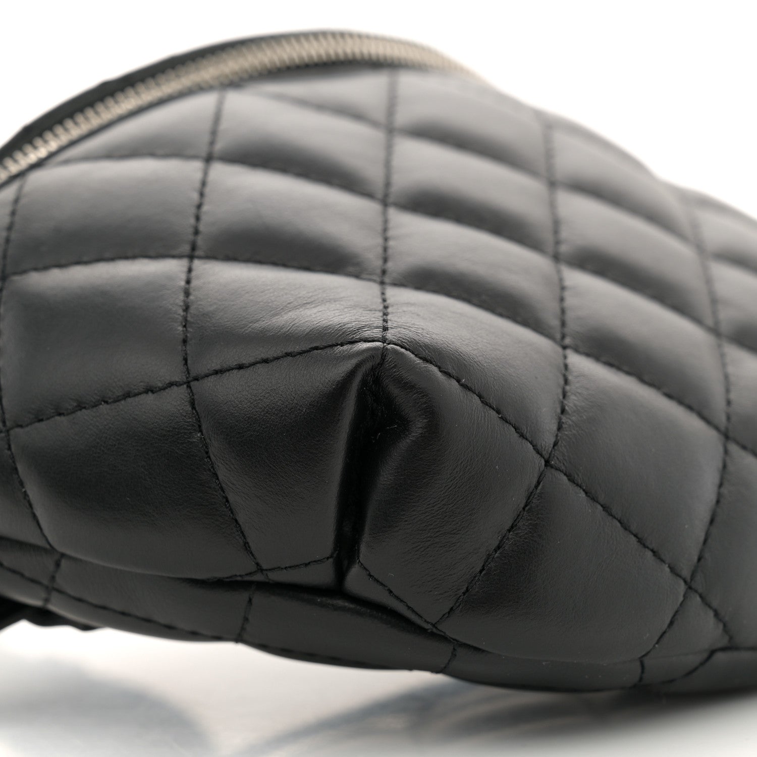 Chanel Calfskin Quilted Waist Belt Bag Black 9 of 10