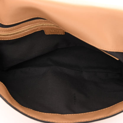 Fendi Nappa FF 1974 Embossed Baguette Miele Scuro 5 of 9