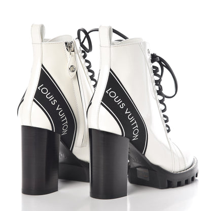 Louis Vuitton Patent Calfskin Star Trail Ankle Boots 36 White 4 of 10
