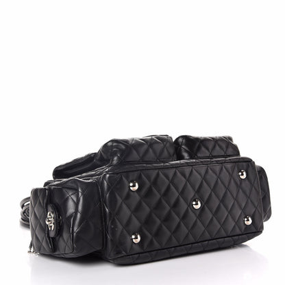 Chanel Calfskin Quilted Large Cambon Multipocket Reporter Black 4 of 7