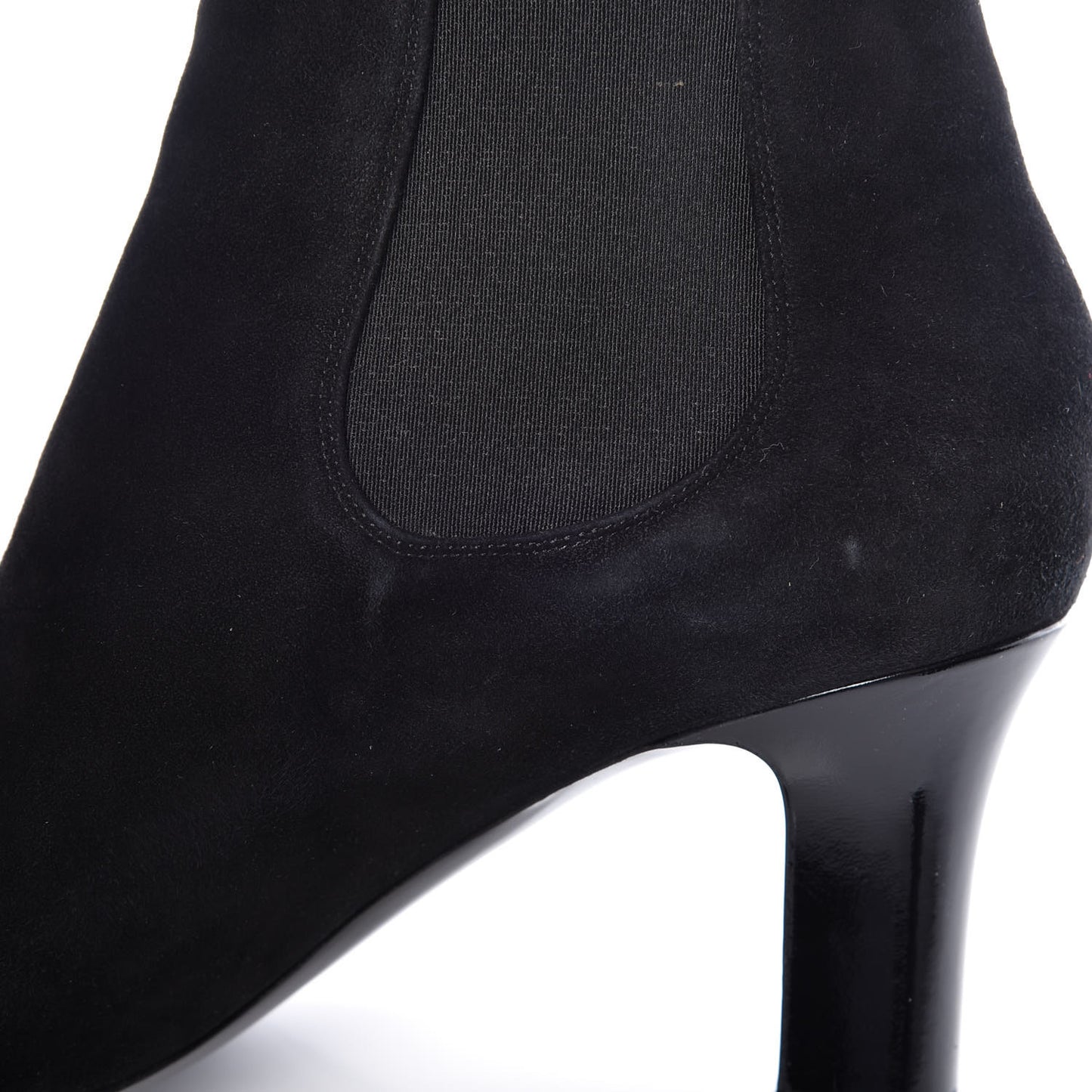 Suede Monogram Uniformes Cap Toe Chelsea 75mm Ankle Boots 41 Black