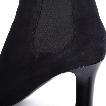 Louis Vuitton Suede Monogram Uniformes Cap Toe Chelsea 75mm Ankle Boots 41 Black 14 of 15