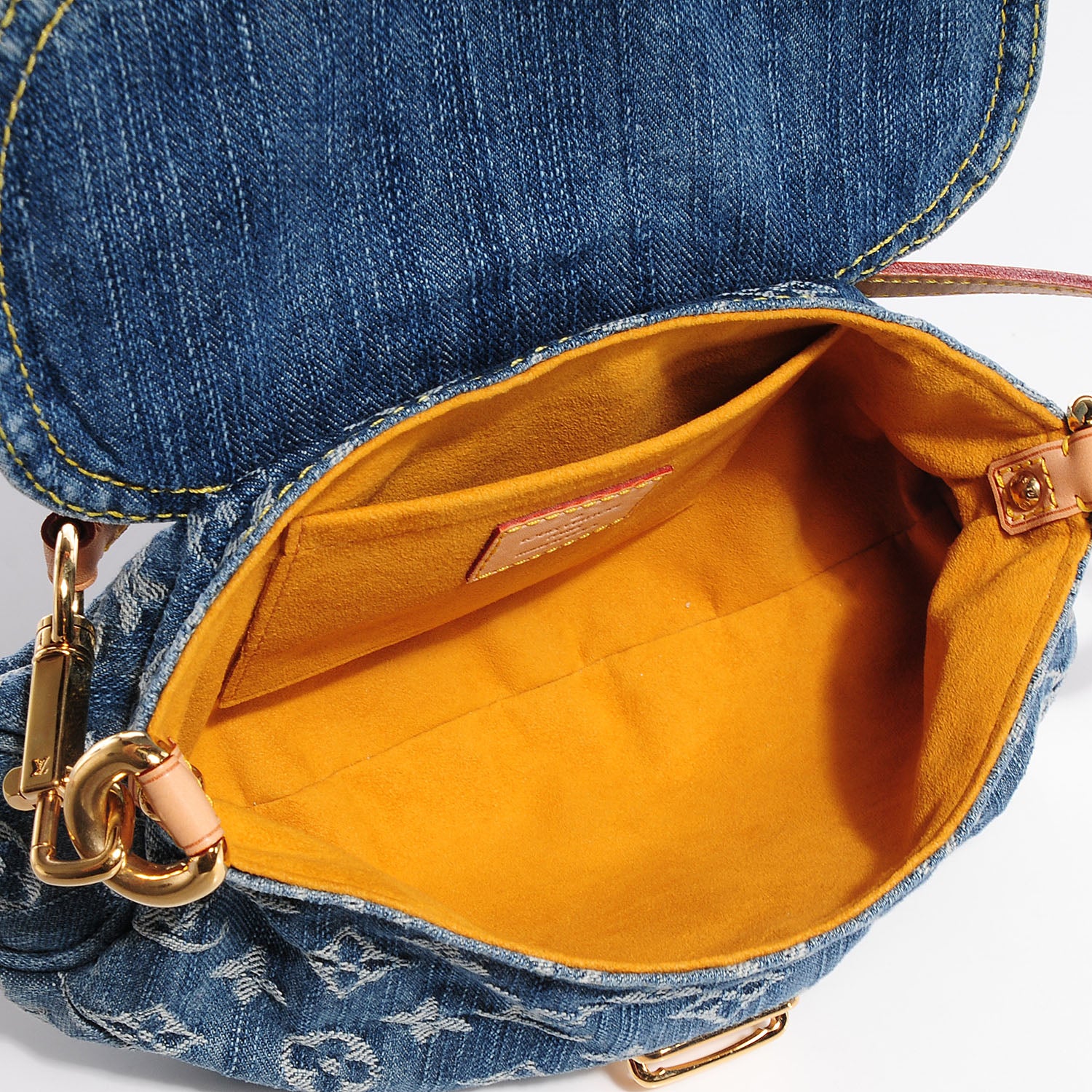 Louis Vuitton Monogram Denim Mini Pleaty Blue 5 of 7