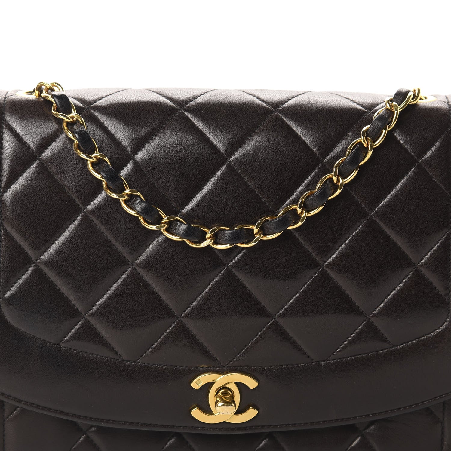 Chanel Lambskin Quilted Medium Single Flap Brown 15 of 15