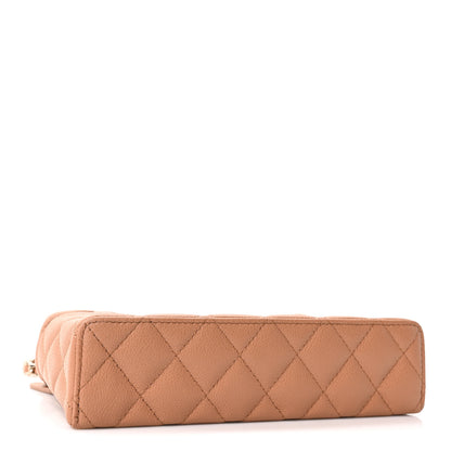 Chanel Caviar Quilted Top Handle Slim Vanity With Chain Brown 4 of 10