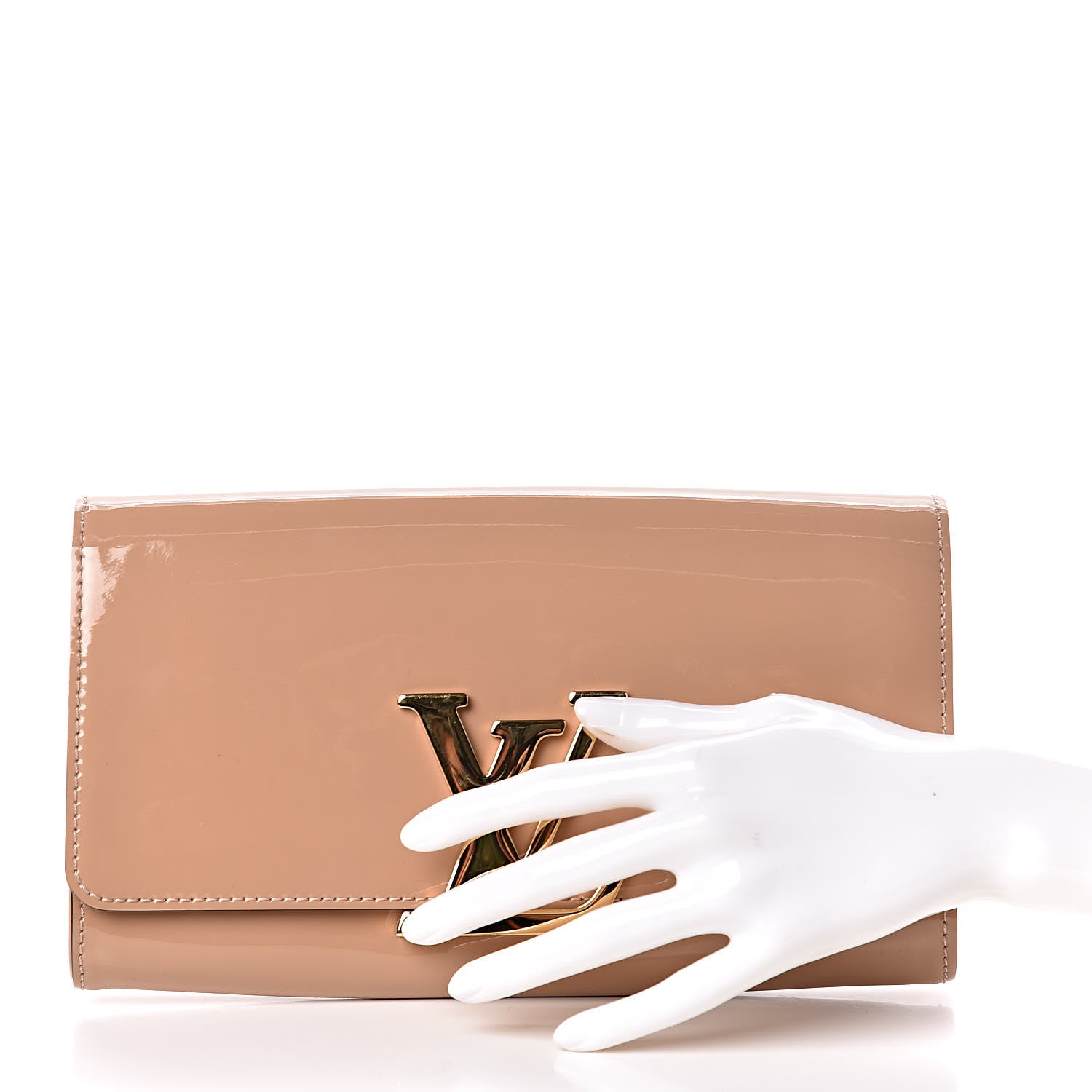 Louis Vuitton Patent Louise Clutch Nude 2 of 13