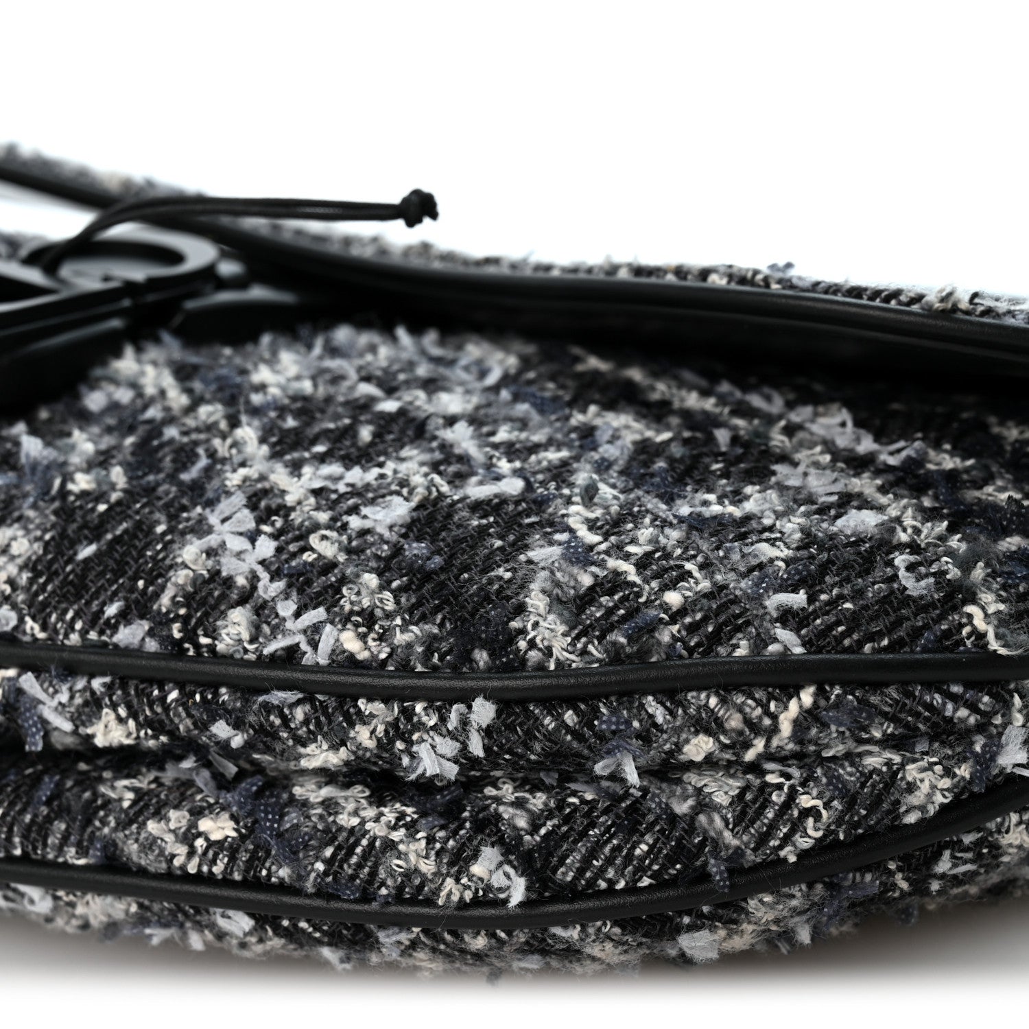 Christian Dior Tweed Saddle Bag Dark Blue 8 of 8