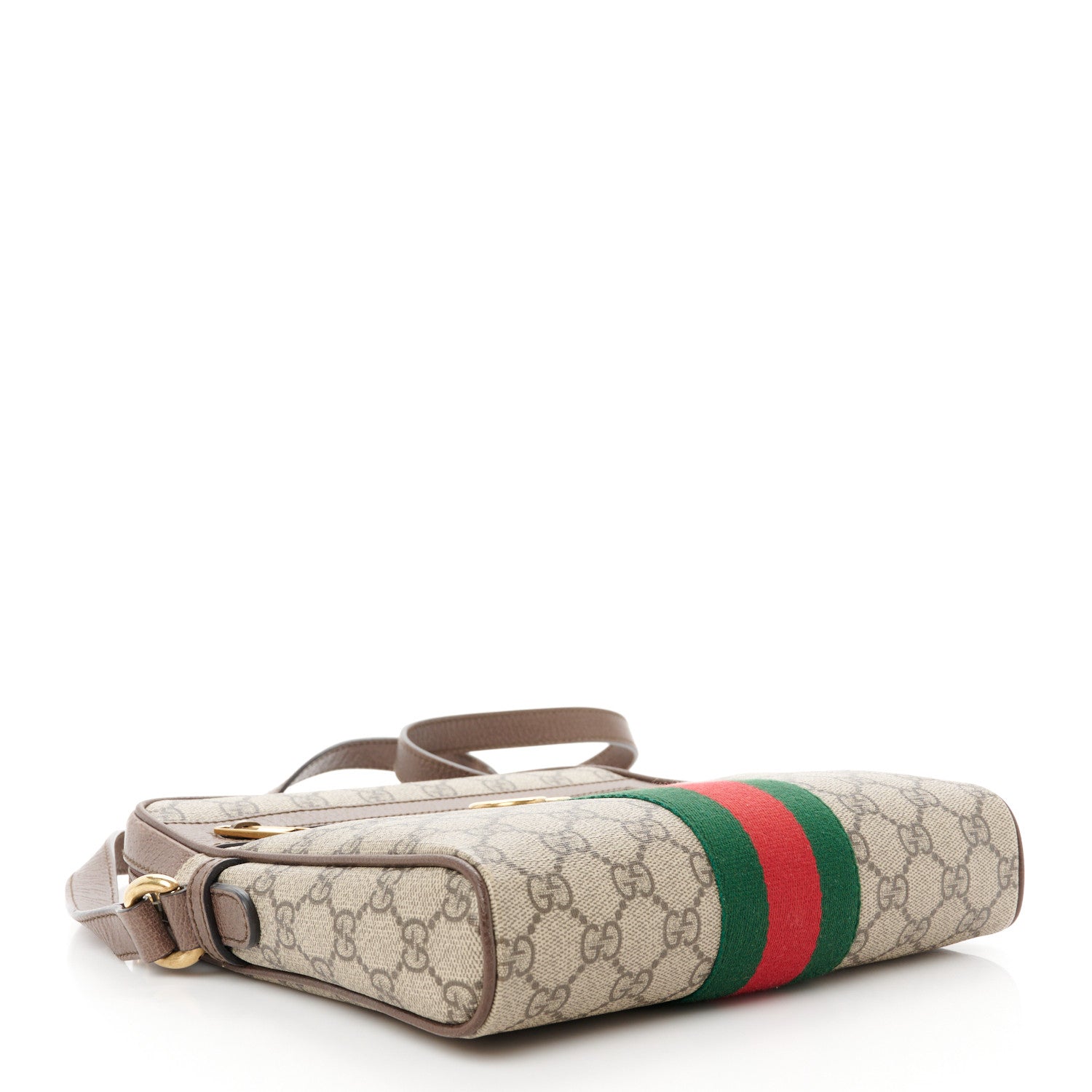 Gucci GG Supreme Monogram Web Small Ophidia Messenger Bag Brown 4 of 12