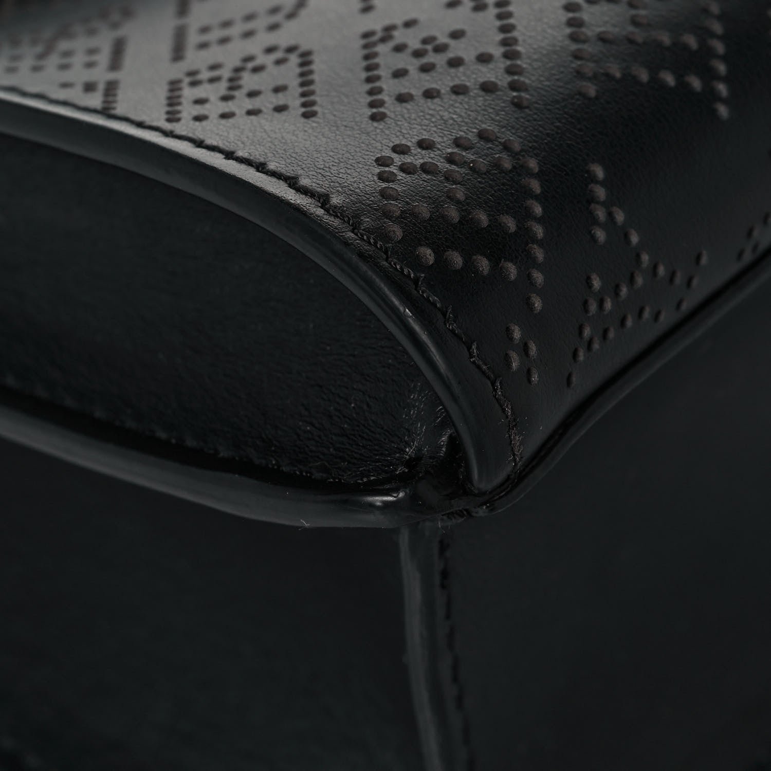 Burberry Calfskin Perforated Small Macken Crossbody Bag Black 8 of 13