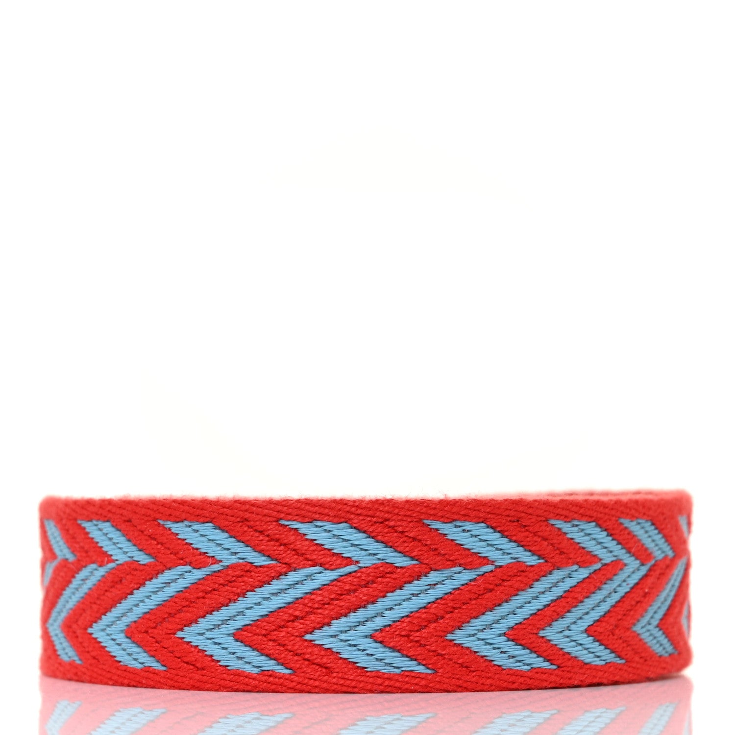 Hermes Toile Swift 25mm Sangle ZigZag Shoulder Strap Rouge De Coeur Bleu Du Nord 2 of 4