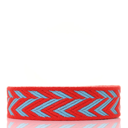 Hermes Toile Swift 25mm Sangle ZigZag Shoulder Strap Rouge De Coeur Bleu Du Nord 2 of 4