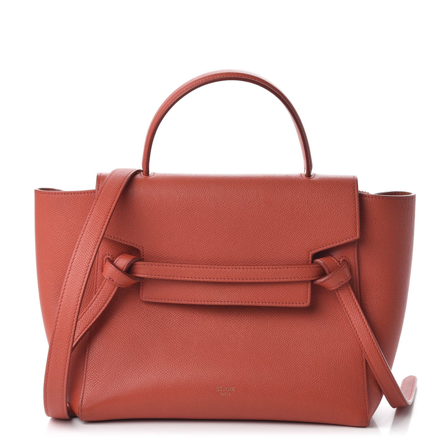 Baby Grained Calfskin Micro Belt Bag Poppy