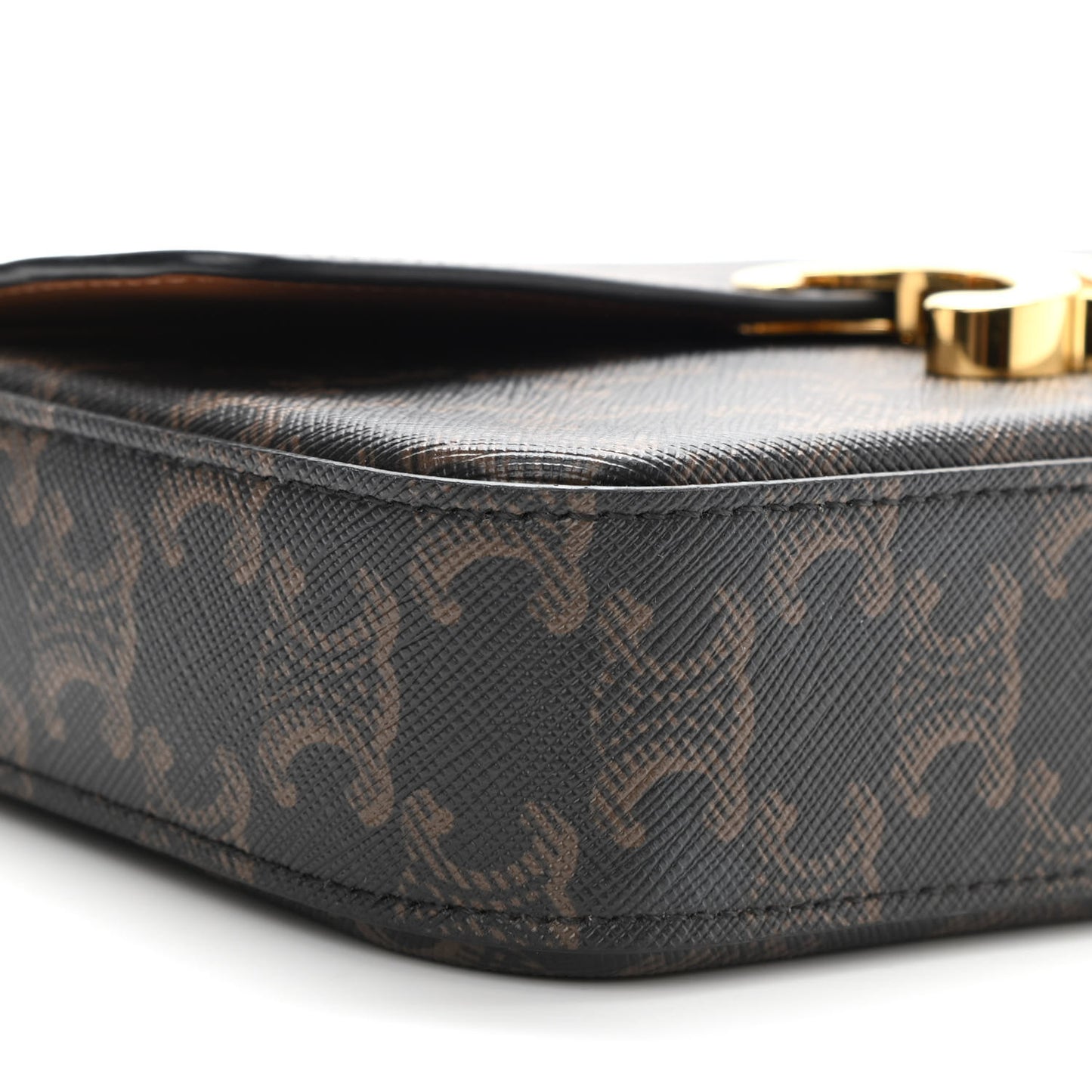 Triomphe Canvas Chain Shoulder Bag Tan