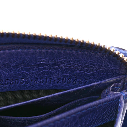 Balenciaga Agneau Giant 12 Gold Hardware Continental Zip Around Wallet Bleu Lavande 6 of 10