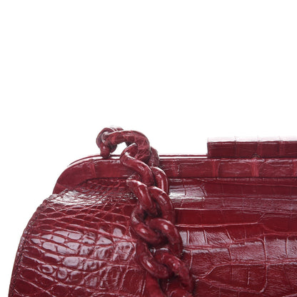 Nancy Gonzalez Crocodile Chain Frame Bag Red 9 of 9
