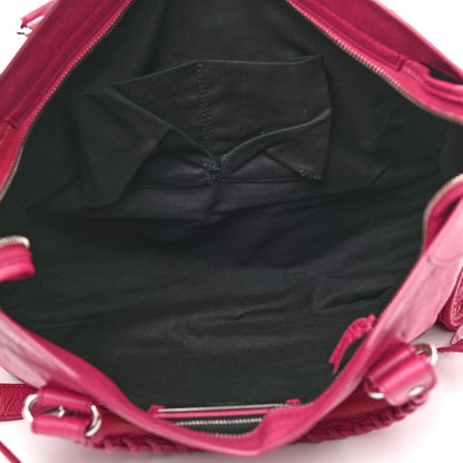 Balenciaga Agneau Classic Silver Hardware City Rose Dahlia 4 of 8