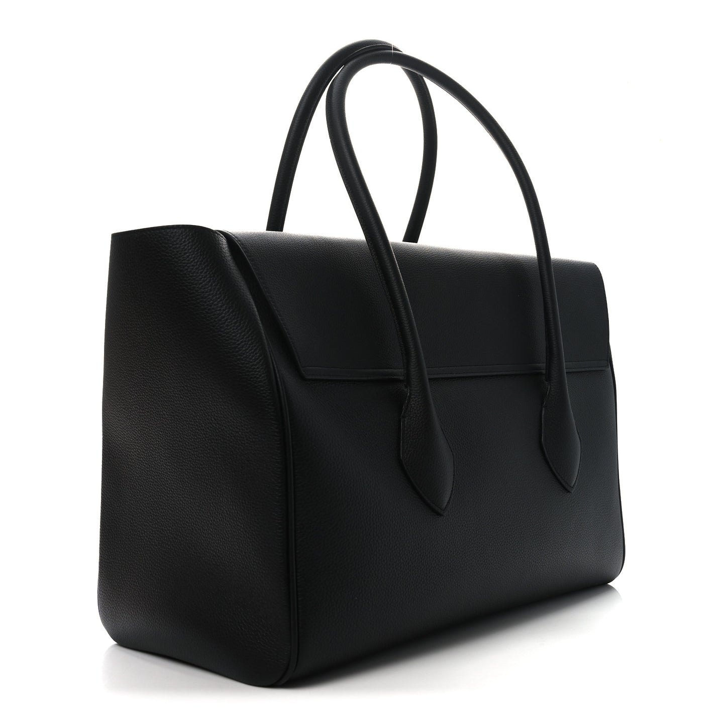 Hammered Calfskin XL East West Tote Bag Black