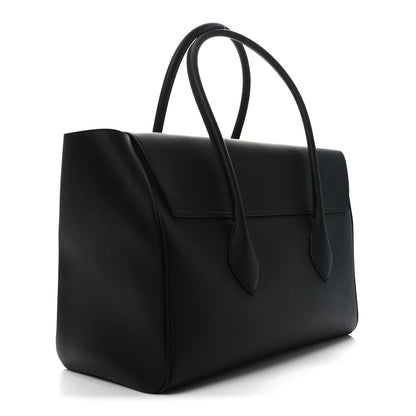 Salvatore Ferragamo Hammered Calfskin XL East West Tote Bag Black 3 of 10