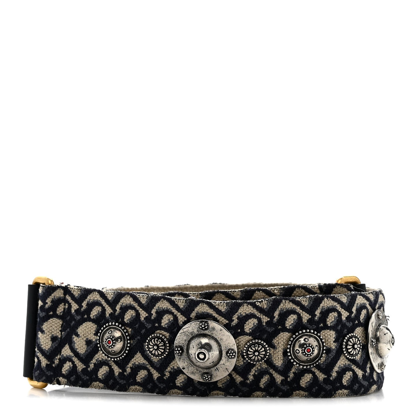 Oblique Studded Shoulder Strap Blue