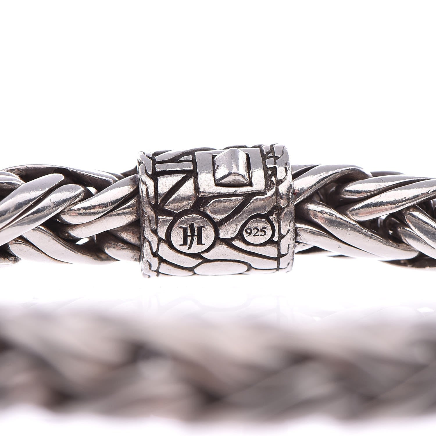John Hardy Sterling Silver 7.5mm Classic Chain Woven Bracelet XL 4 of 5