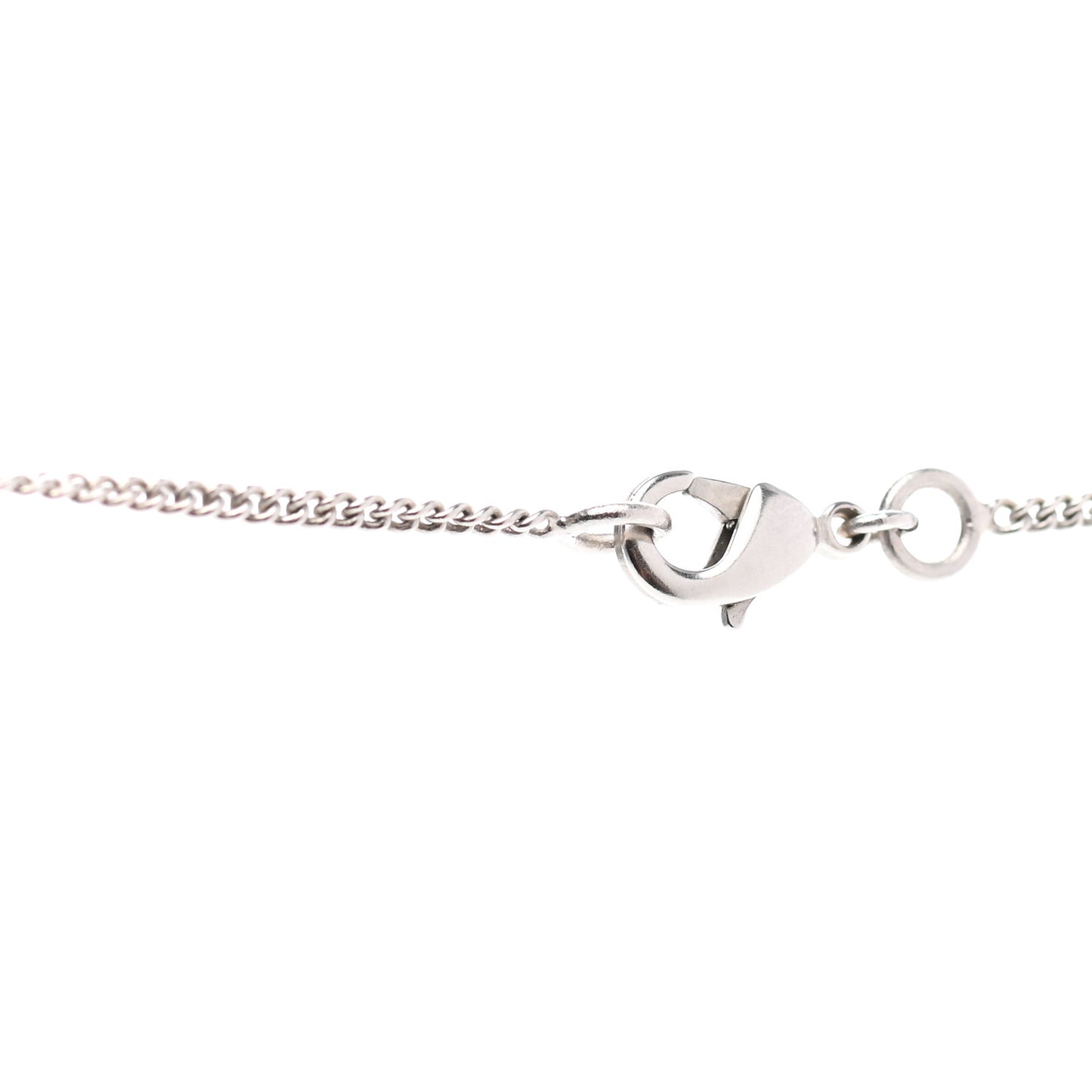 Crystal Large CC Necklace Silver