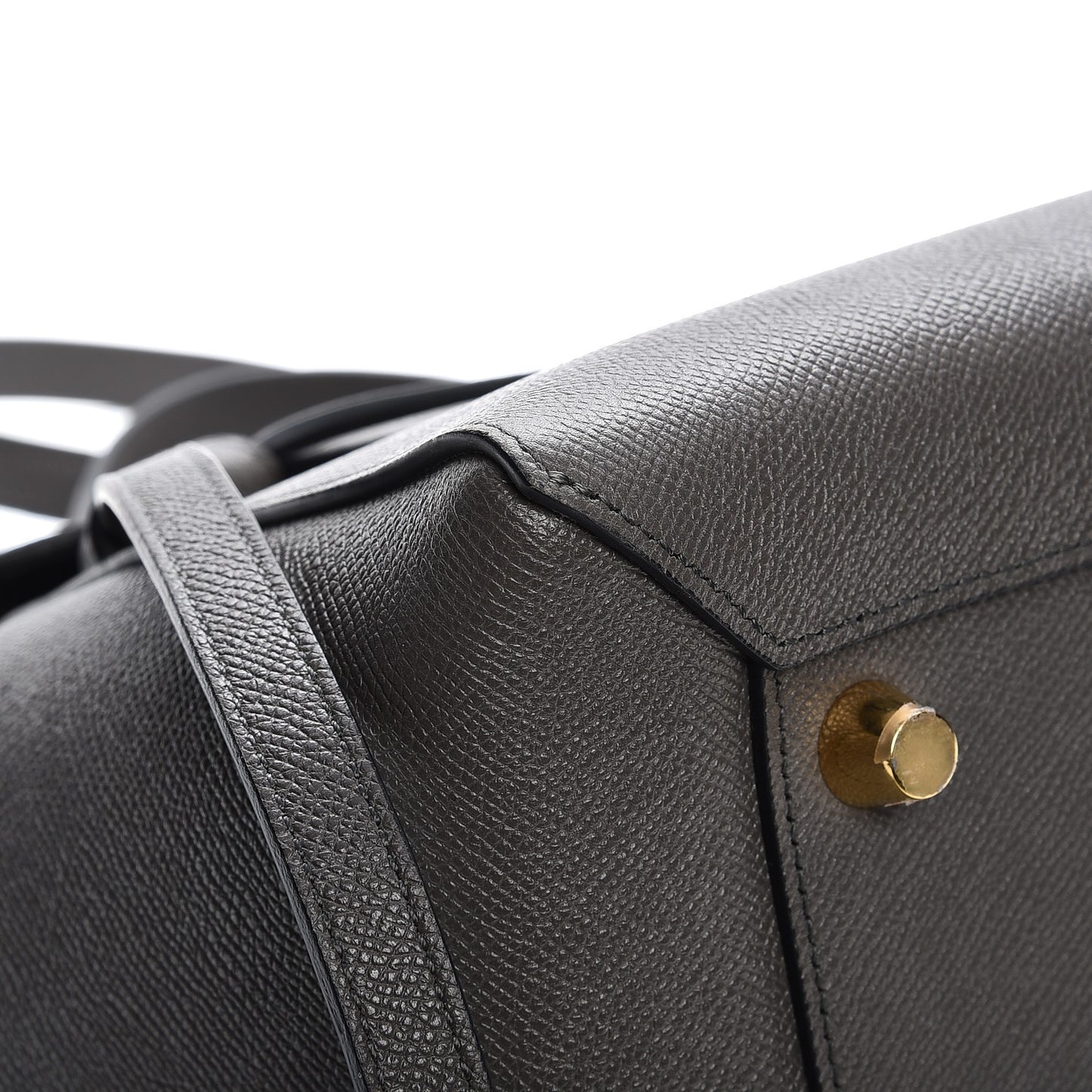 Grained Calfskin Mini Belt Bag Grey