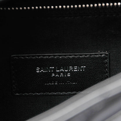 Saint Laurent Calfskin Y Quilted Monogram Medium Loulou Backpack Black 6 of 7