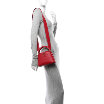 Louis Vuitton Taurillon Mini Capucines Scarlet 2 of 11