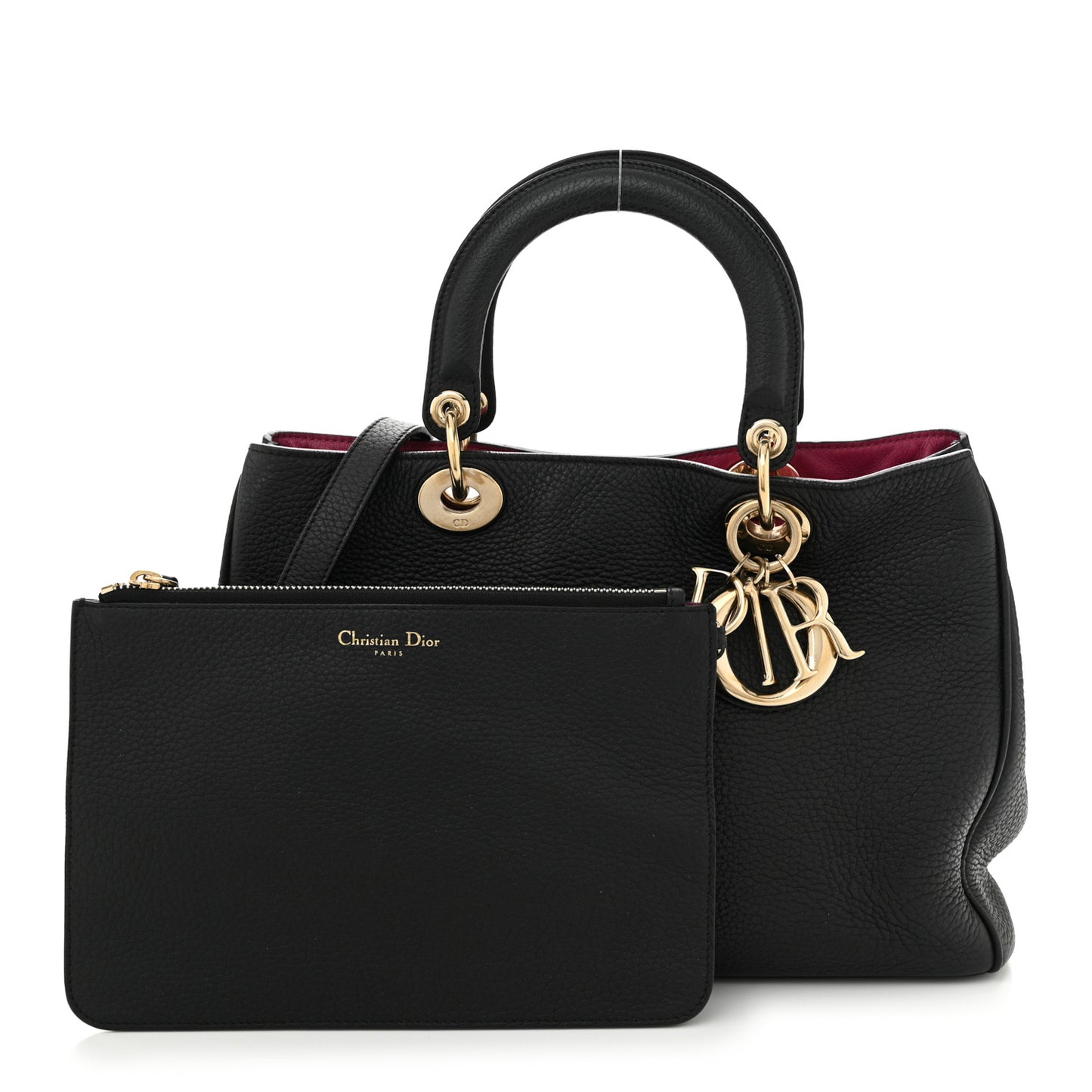 Bullcalf Medium Diorissimo Tote Black Rose Indien