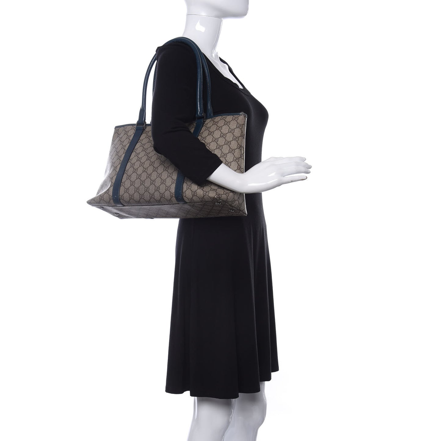 GG Plus Monogram Medium Joy Tote Navy