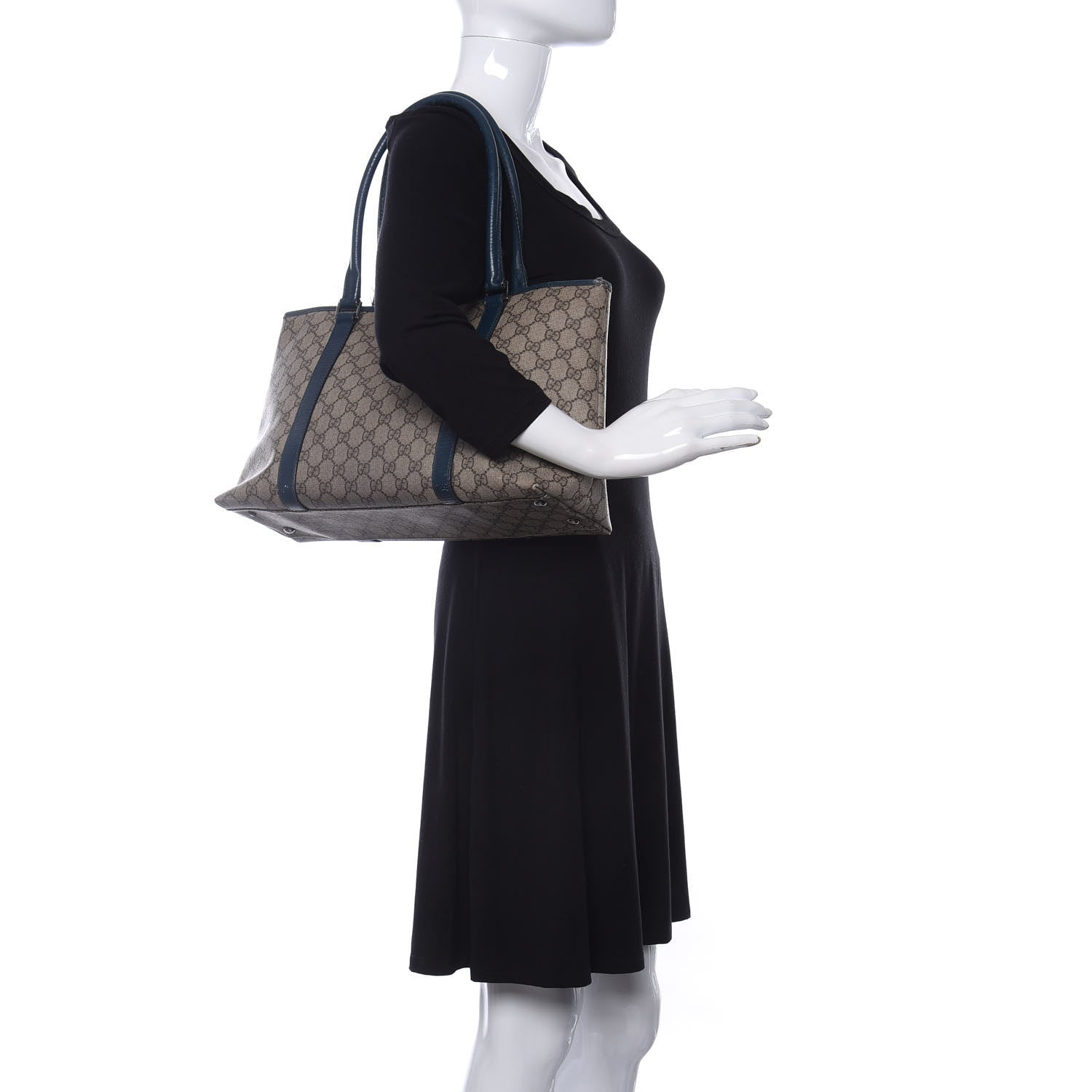 Gucci GG Plus Monogram Medium Joy Tote Navy 2 of 19