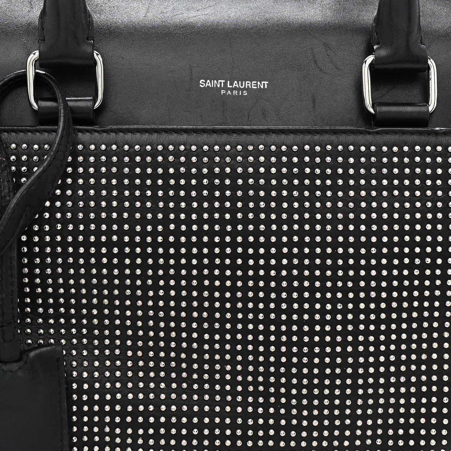 Calfskin Studded Classic Duffle 6 Black
