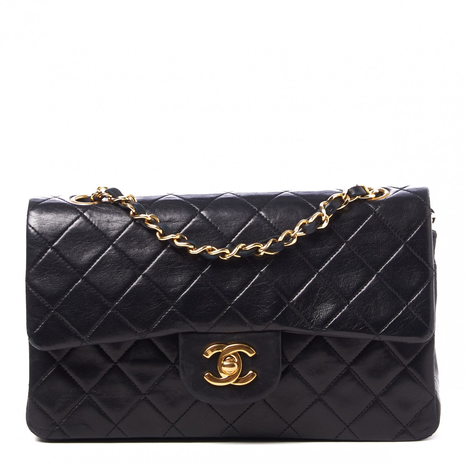 Chanel Lambskin Quilted Small Double Flap Black 1 of 9