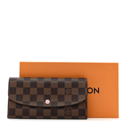 Louis Vuitton Damier Ebene Emilie Wallet Rose Ballerine 7 of 7