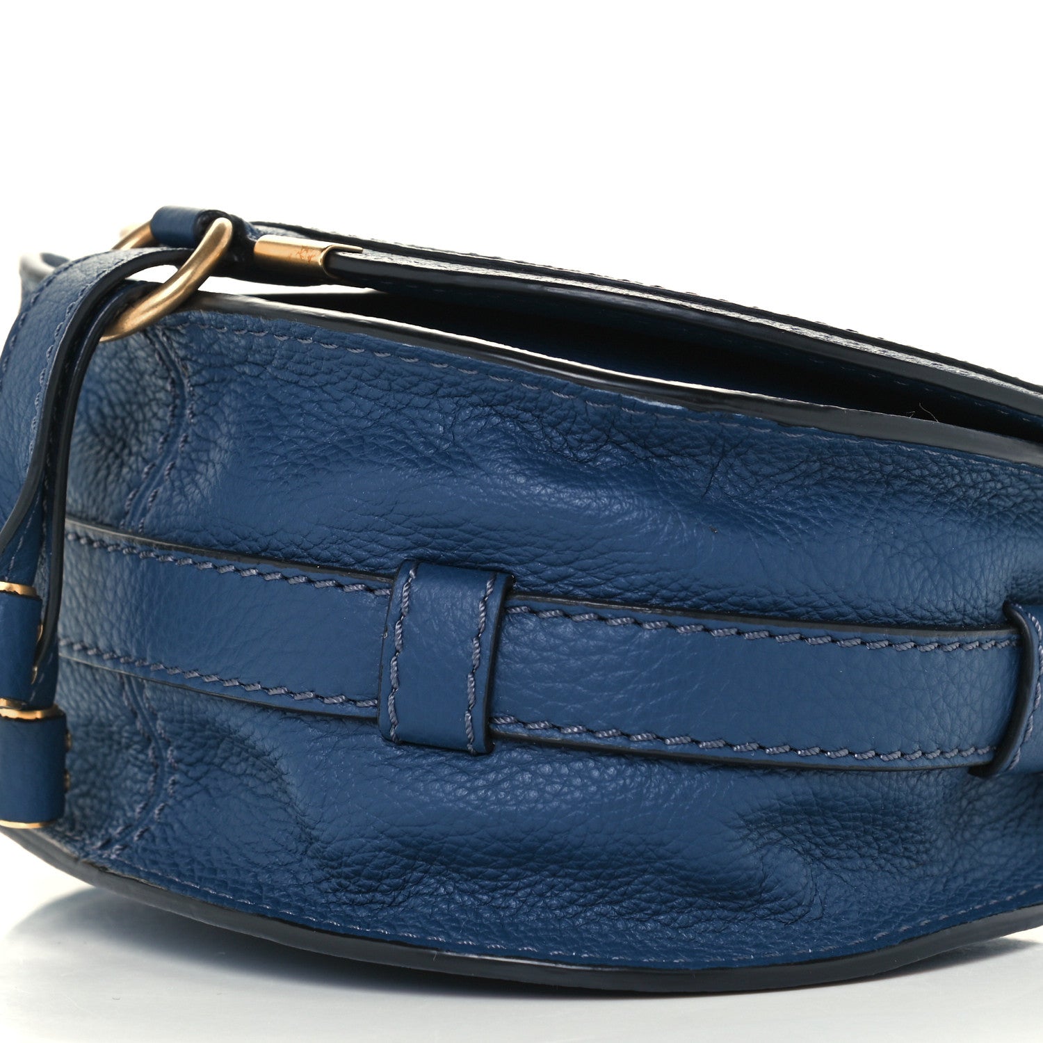 Chloe Calfskin Mini Marcie Round Crossbody Bag Royal Navy 6 of 11