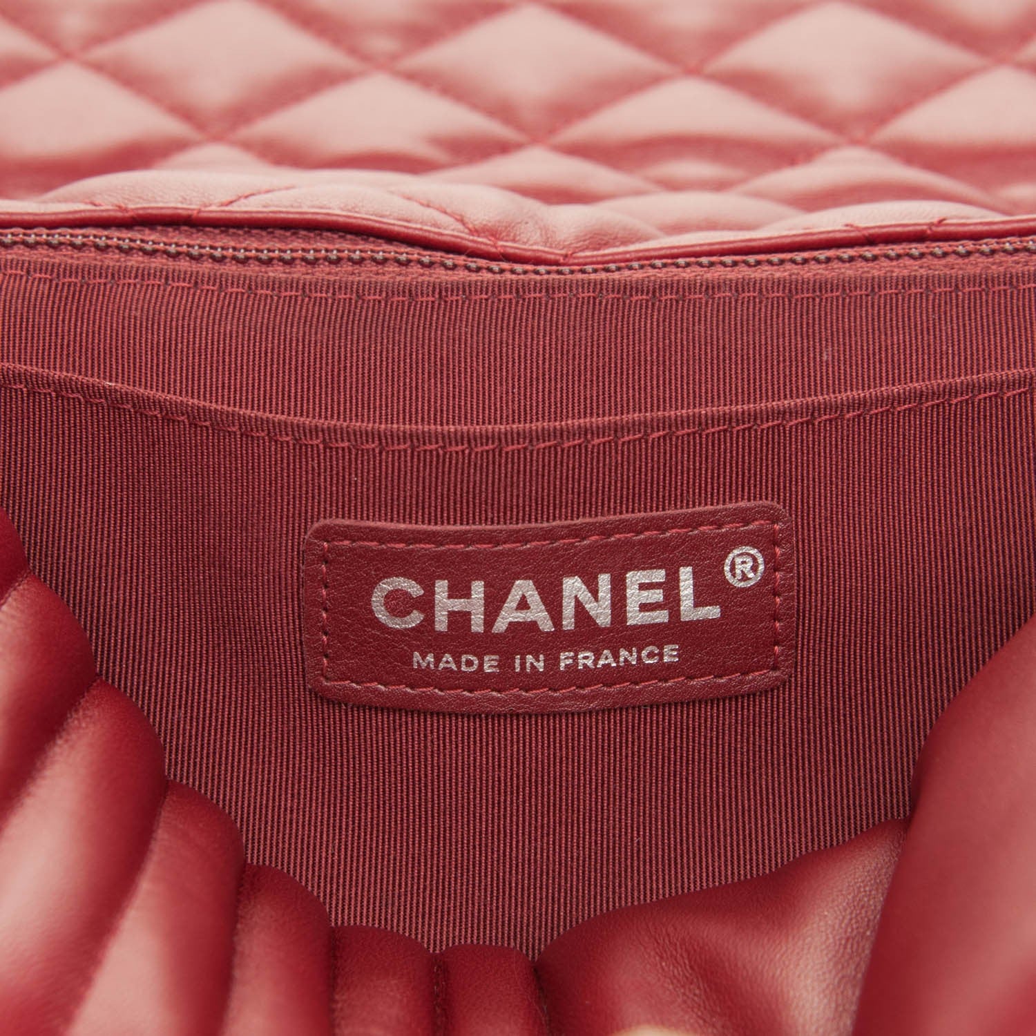 Chanel Lambskin Quilted Jumbo Paris Dallas Single Flap Red 7 of 14