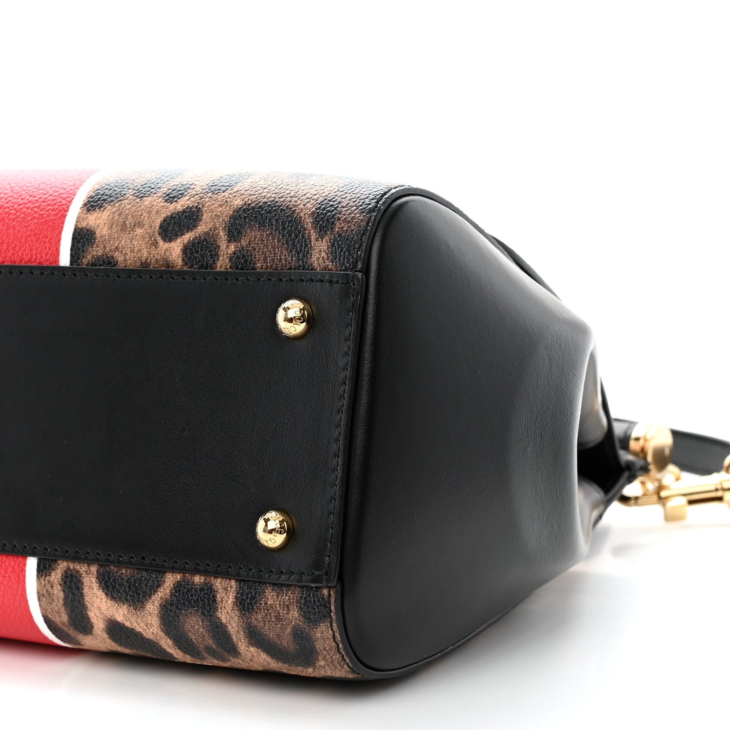 Dolce & Gabbana Dauphine Leopard Graffiti Print Medium Miss Sicily Satchel Black 10 of 11