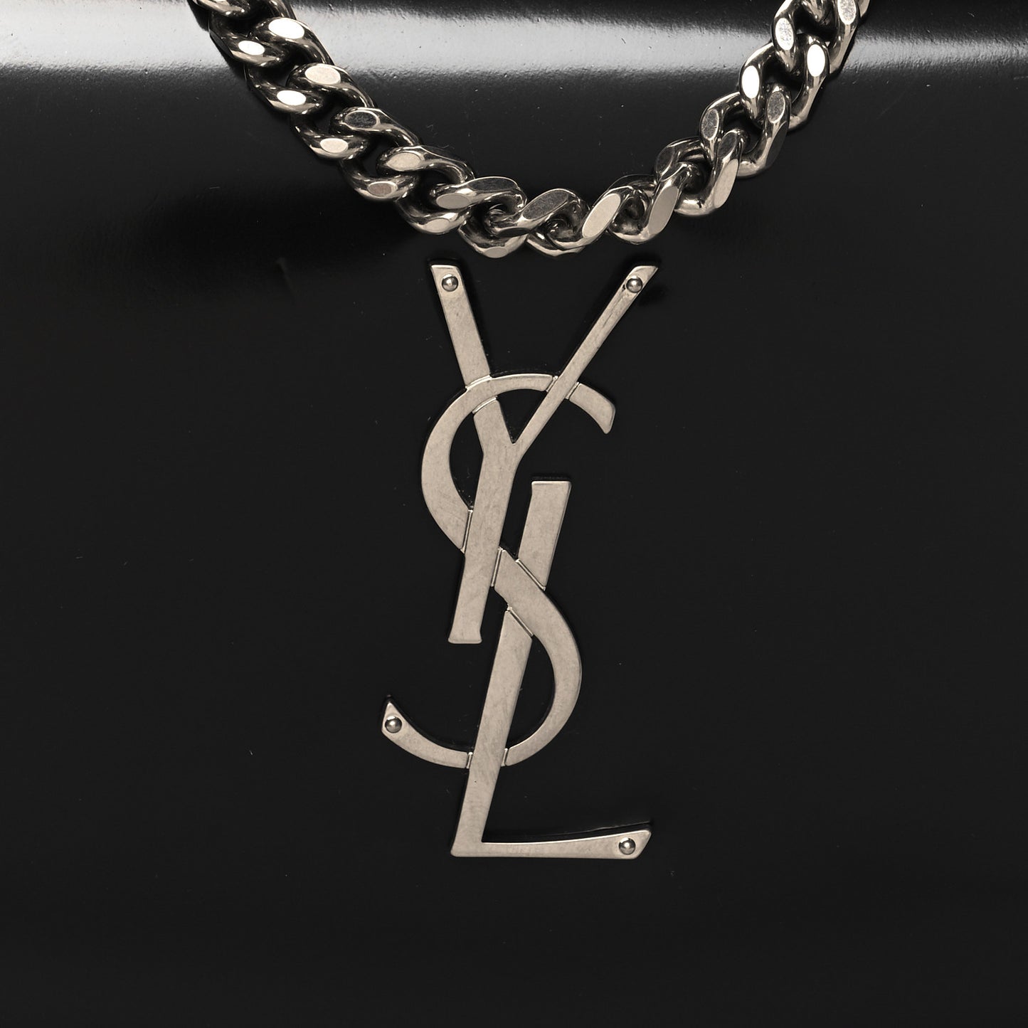 Glazed Calfskin Cassandre Wallet On Chain WOC Black