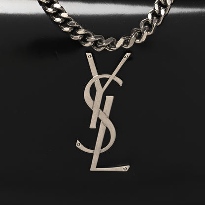 Saint Laurent Glazed Calfskin Cassandre Wallet On Chain WOC Black 7 of 9