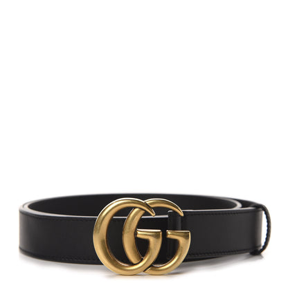 Gucci Calfskin Double G 30mm Belt 95 38 Black 1 of 4