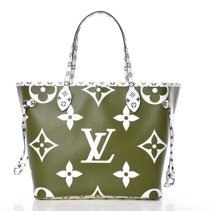 Louis Vuitton Monogram Giant Neverfull MM Kaki 4 of 12