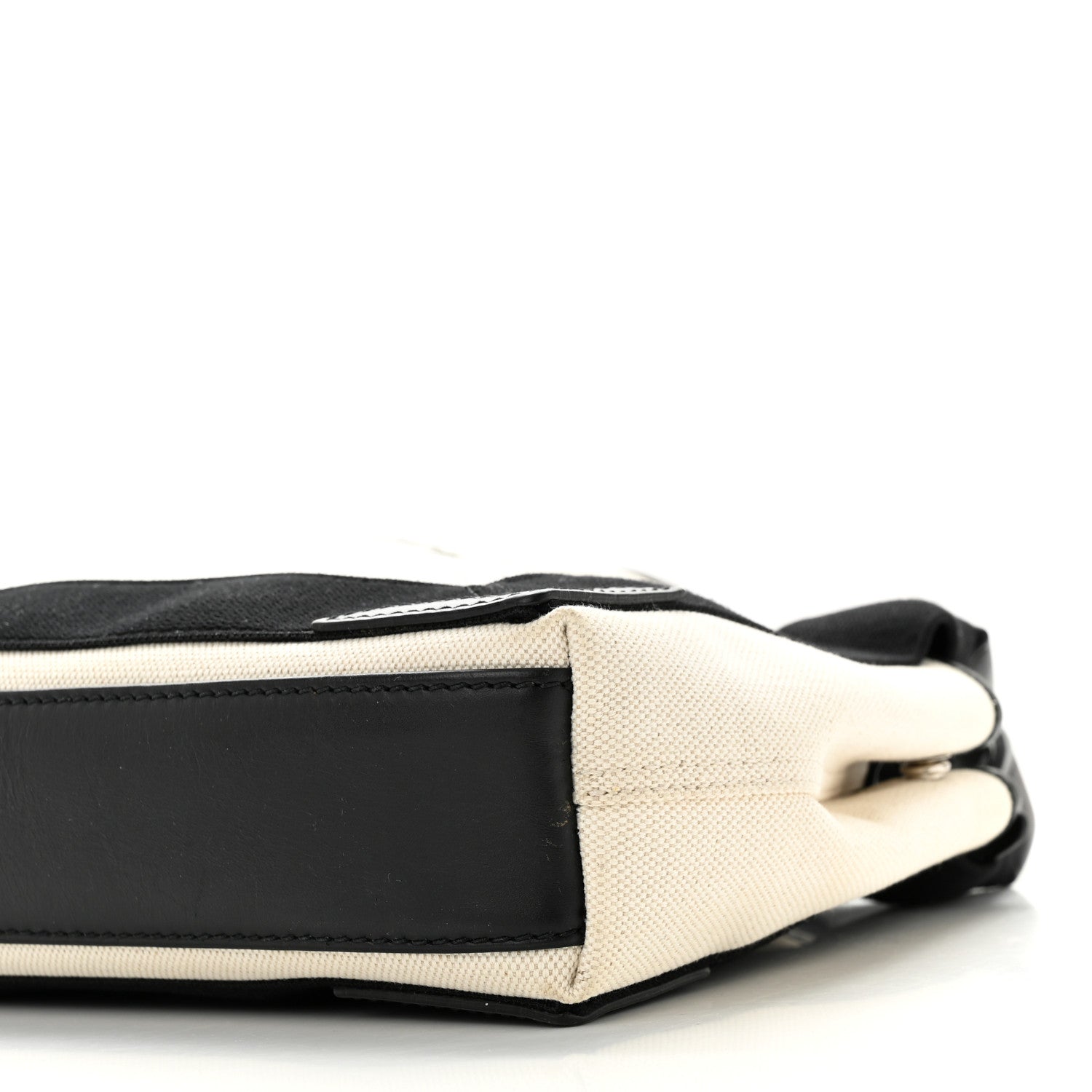 Balenciaga Cotton Canvas Calfskin Navy Cabas XS Natural Black 10 of 10